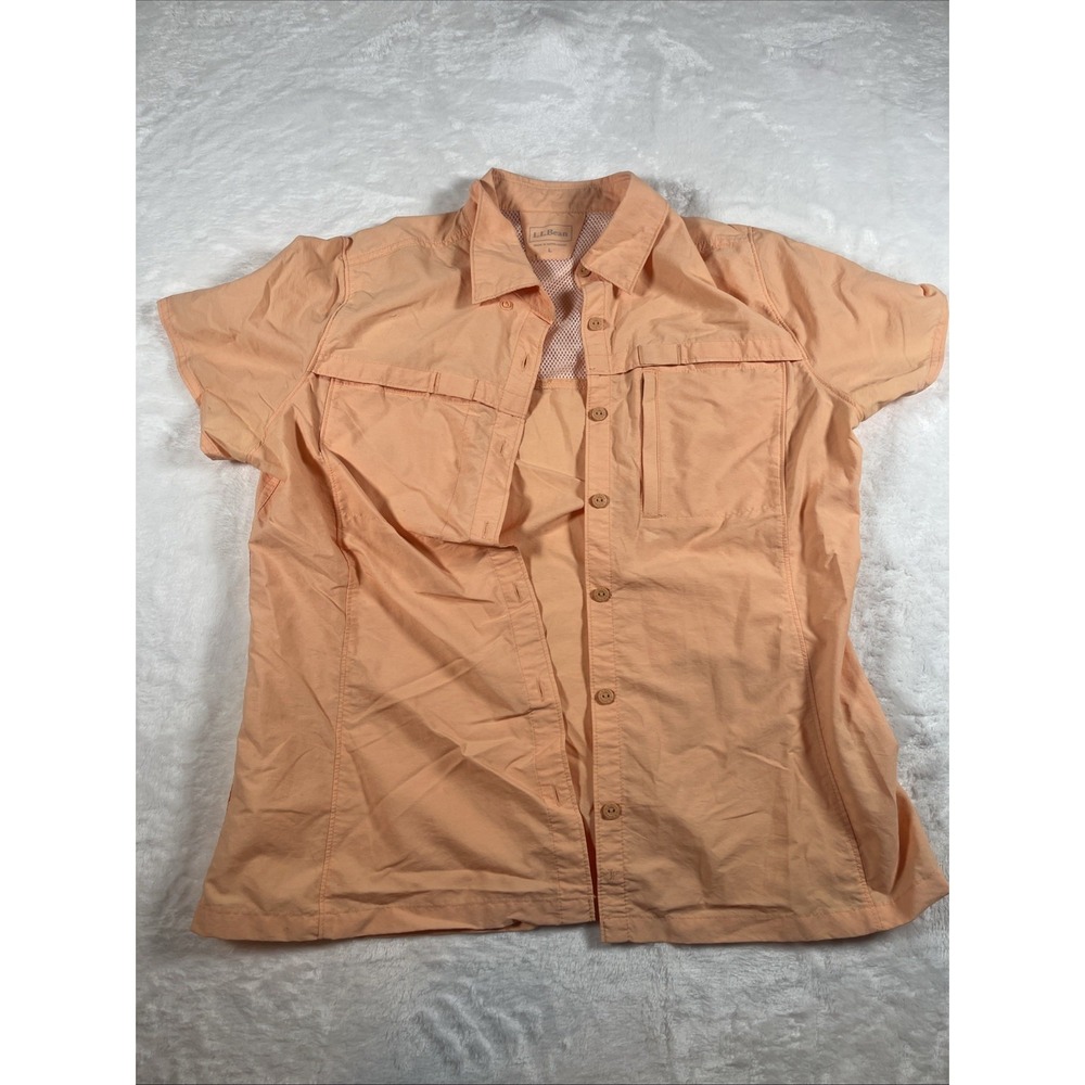 LL Bean Shirt Mens L  Sleeve Button Down Fishing Outdoors‎ Double Pockets